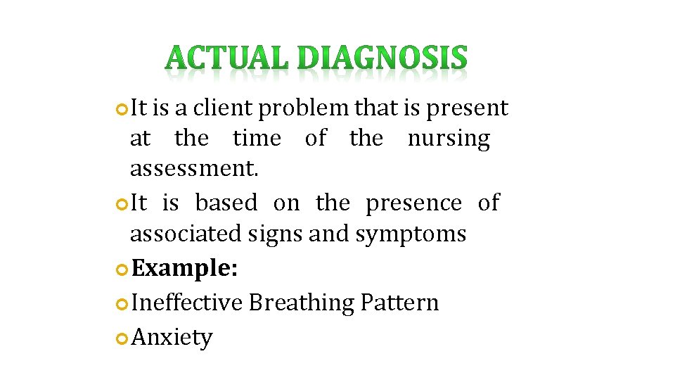  It is a client problem that is present at the time of the