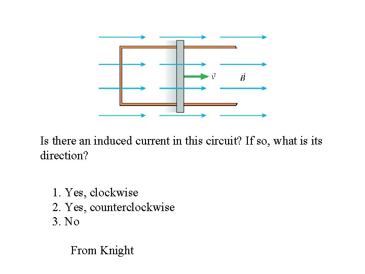 Is there an induced current in this circuit? If so, what is its direction?
