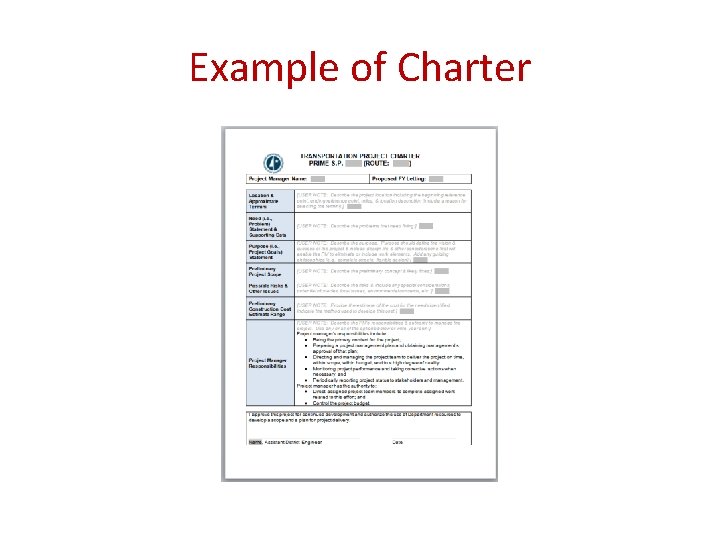 Example of Charter 