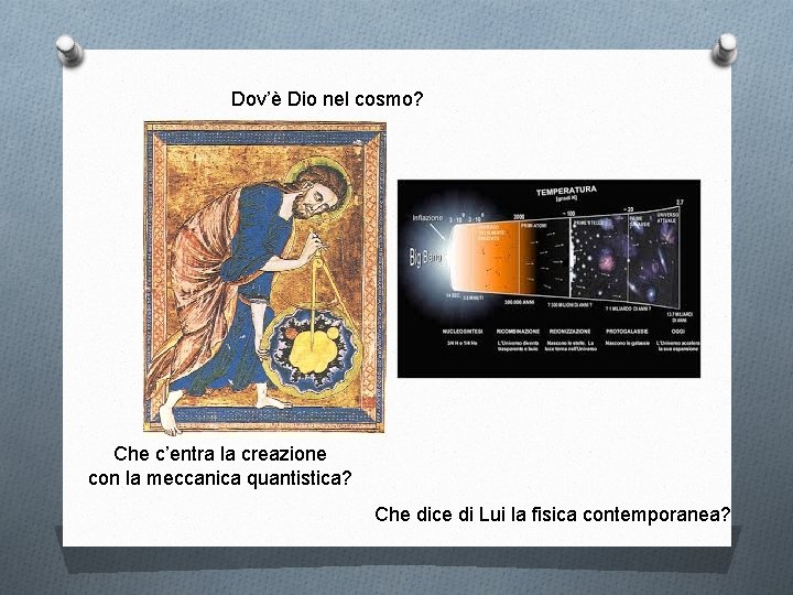 Dov’è Dio nel cosmo? Che c’entra la creazione con la meccanica quantistica? Che dice