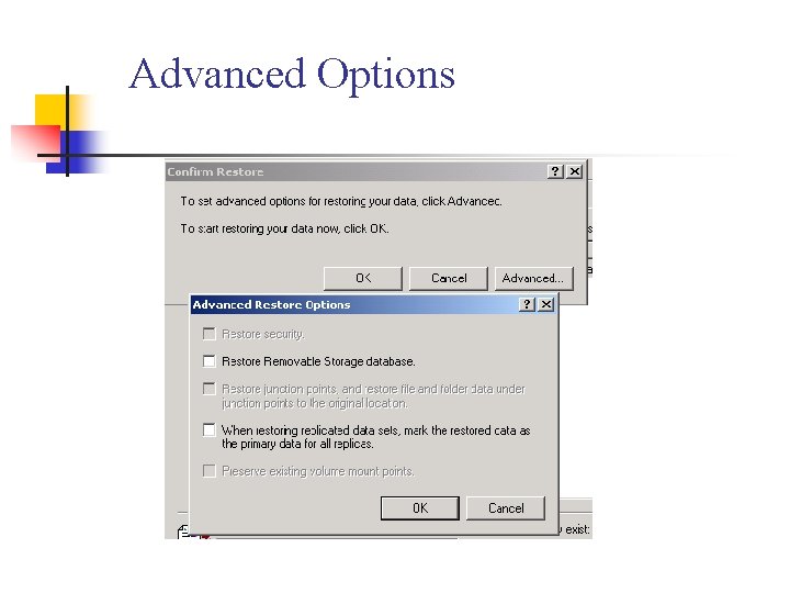 Advanced Options 