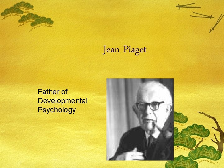 Jean Piaget Father of Developmental Psychology 