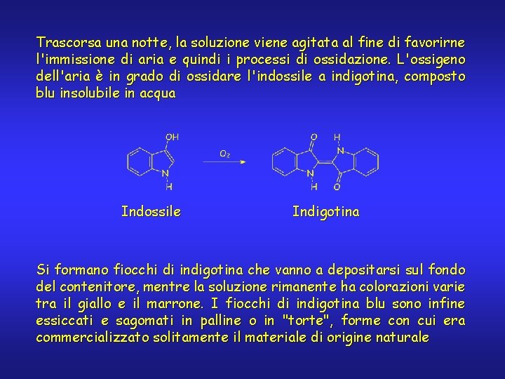 Trascorsa una notte, la soluzione viene agitata al fine di favorirne l'immissione di aria