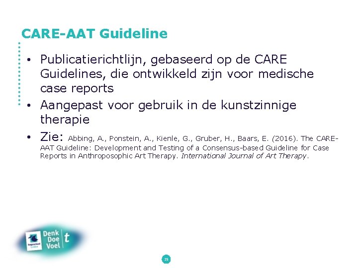 CARE-AAT Guideline • Publicatierichtlijn, gebaseerd op de CARE Guidelines, die ontwikkeld zijn voor medische