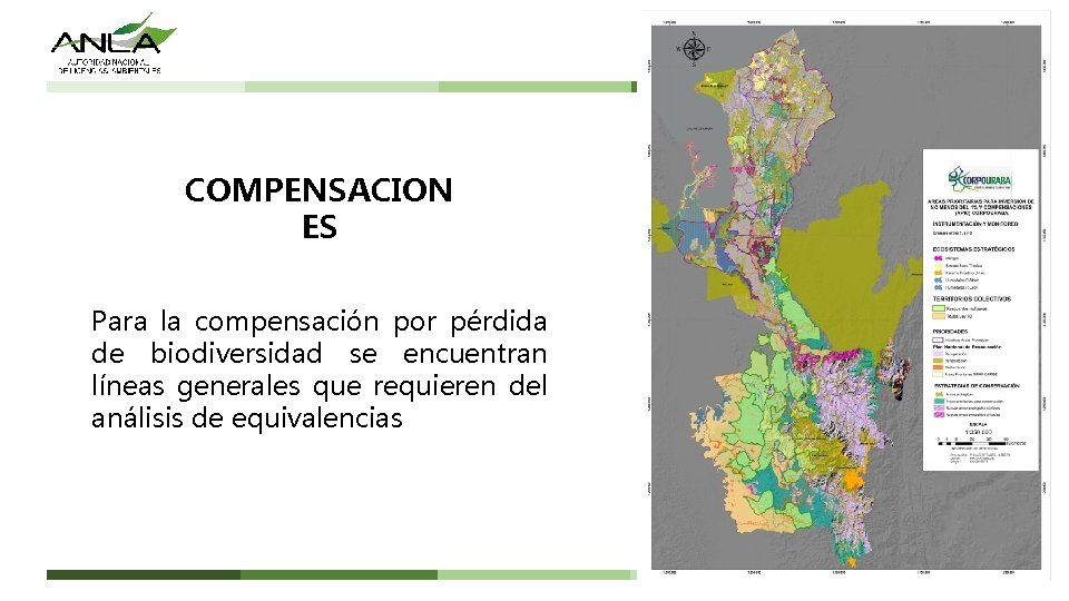 COMPENSACION ES Para la compensación por pérdida de biodiversidad se encuentran líneas generales que