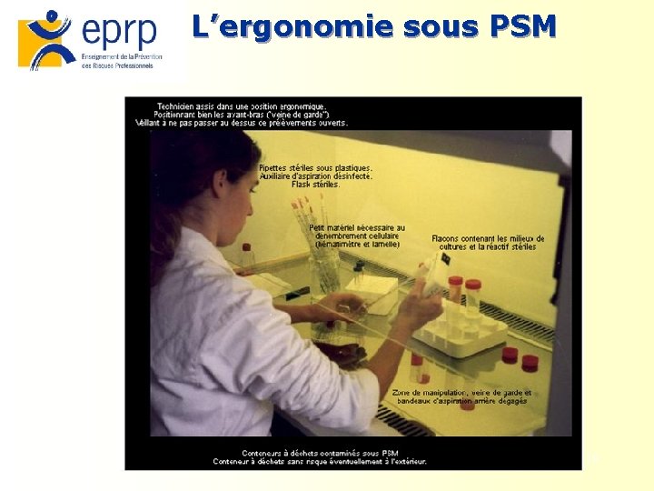 L’ergonomie sous PSM 19 