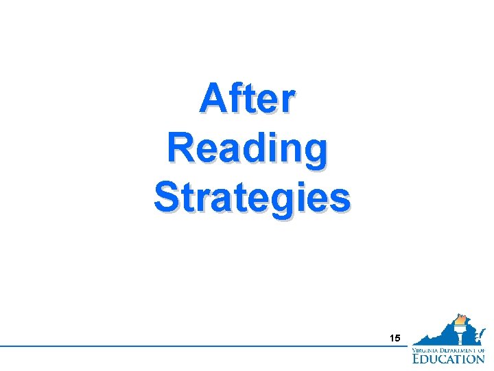 After Reading Strategies 15 