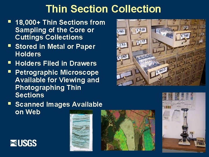 Thin Section Collection § § § 18, 000+ Thin Sections from Sampling of the