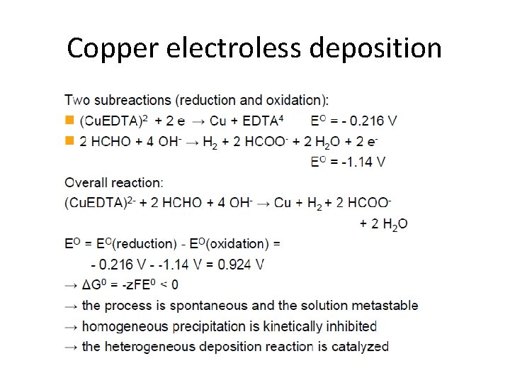 Copper electroless deposition 