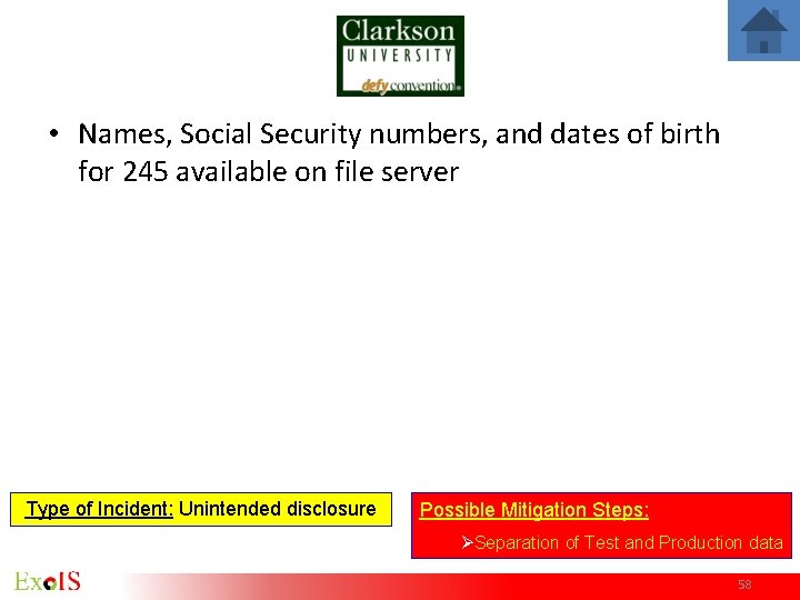• Names, Social Security numbers, and dates of birth for 245 available on • Names, Social Security numbers, and dates of birth for 245 available on