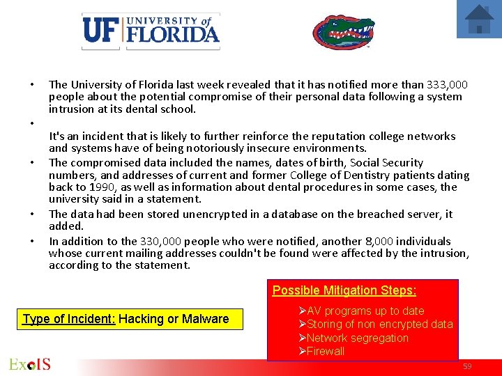 • • • The University of Florida last week revealed that it has • • • The University of Florida last week revealed that it has