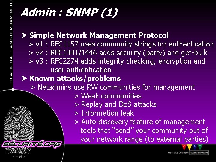 Admin : SNMP (1) Simple Network Management Protocol > v 1 : RFC 1157