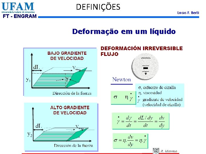 UFAM Universidade Federal do Amazonas DEFINIÇÕES FT - ENGRAM Deformação em um líquido Lucas