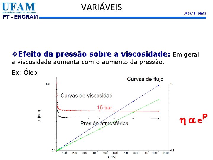 UFAM Universidade Federal do Amazonas VARIÁVEIS FT - ENGRAM Lucas F. Berti v. Efeito