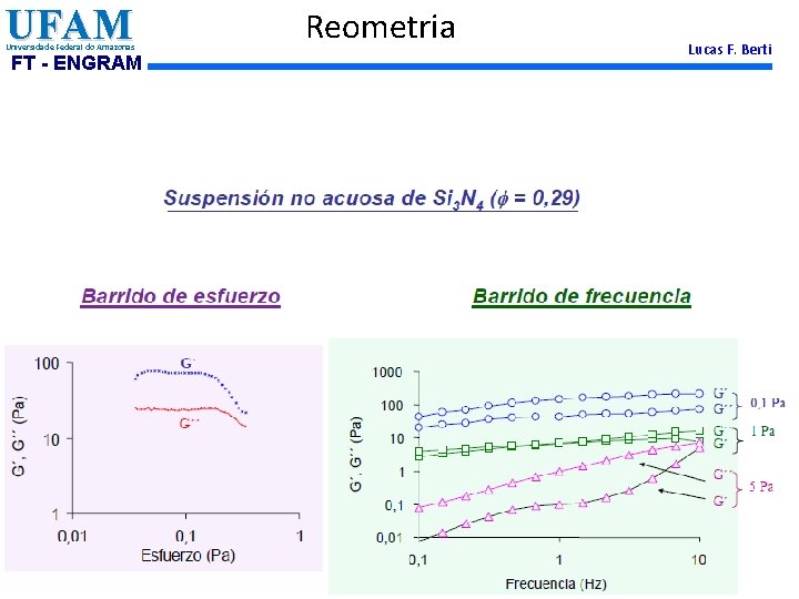 UFAM Universidade Federal do Amazonas FT - ENGRAM Reometria Lucas F. Berti 