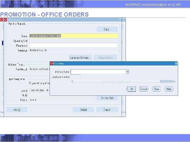PROMOTION - OFFICE ORDERS MIS/FMS Implementation in ICAR PROMOTION - OFFICE ORDERS MIS/FMS Implementation in ICAR