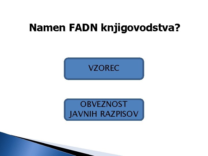 Namen FADN knjigovodstva? VZOREC OBVEZNOST JAVNIH RAZPISOV 