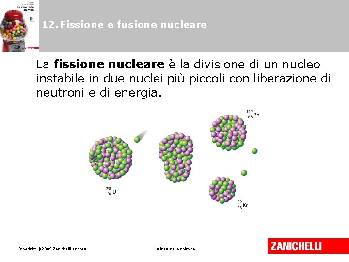 12. Fissione e fusione nucleare La fissione nucleare è la divisione di un nucleo 12. Fissione e fusione nucleare La fissione nucleare è la divisione di un nucleo