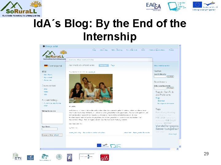 Id. A´s Blog: By the End of the Internship 29 