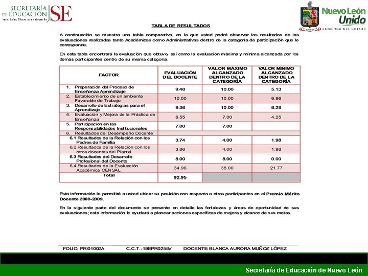 Secretaría de Educación de Nuevo León Secretaría de Educación de Nuevo León