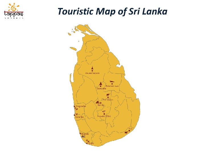 Touristic Map of Sri Lanka 