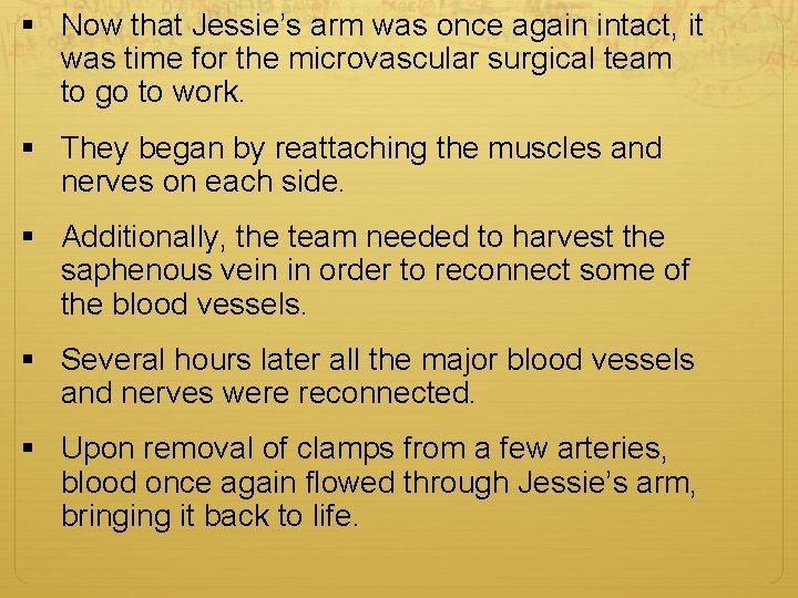 § Now that Jessie’s arm was once again intact, it was time for the § Now that Jessie’s arm was once again intact, it was time for the