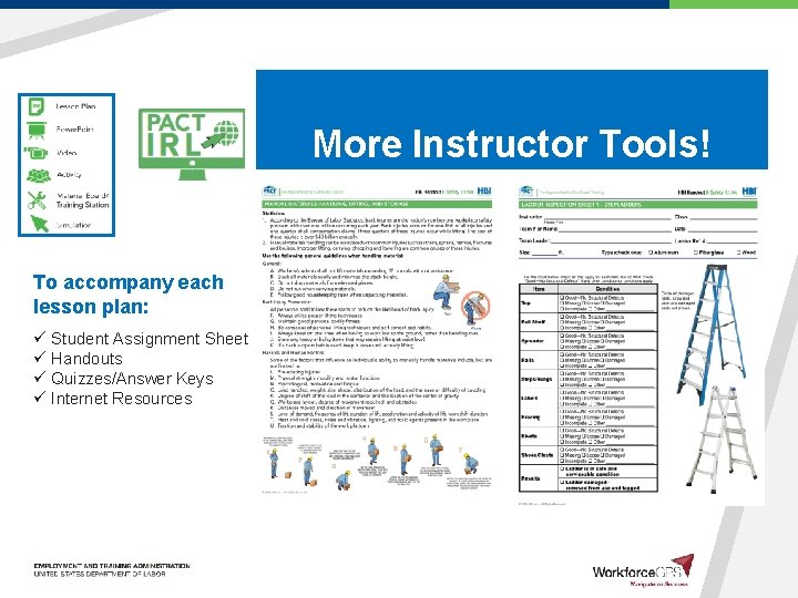 More Instructor Tools! To accompany each lesson plan: ü ü Student Assignment Sheet Handouts