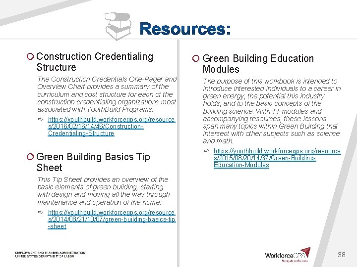  ¡ Construction Credentialing Structure The Construction Credentials One-Pager and Overview Chart provides a