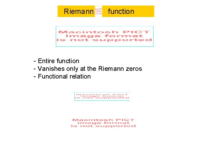 Riemann function - Entire function - Vanishes only at the Riemann zeros - Functional