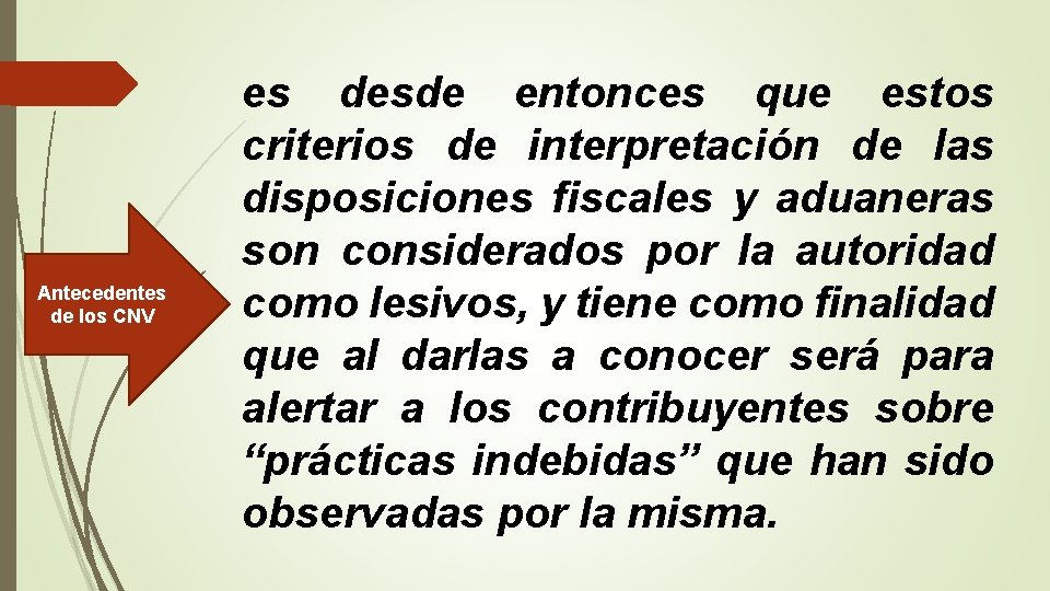 Antecedentes de los CNV es desde entonces que estos criterios de interpretación de las