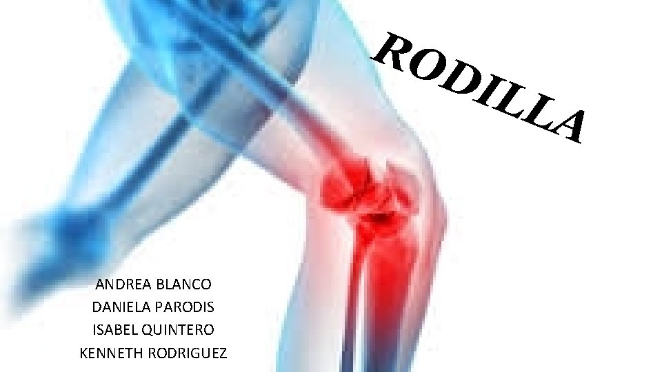 RO DIL LA ANDREA BLANCO DANIELA PARODIS ISABEL QUINTERO KENNETH RODRIGUEZ 