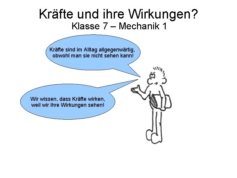 Kräfte und ihre Wirkungen? Klasse 7 – Mechanik 1 Kräfte sind im Alltag allgegenwärtig,