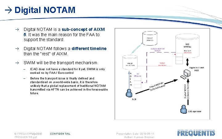  Digital NOTAM is a sub-concept of AIXM 5. It was the main reason