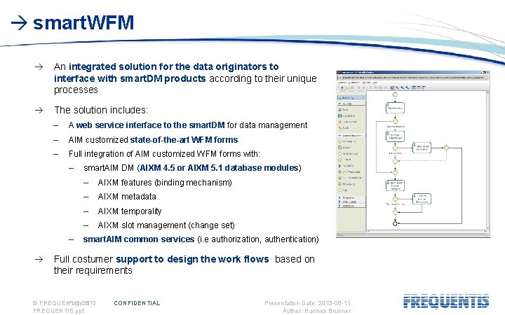  smart. WFM An integrated solution for the data originators to interface with smart.