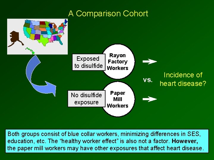 A Comparison Cohort Rayon Exposed Factory to disulfide Workers No disulfide exposure Incidence of