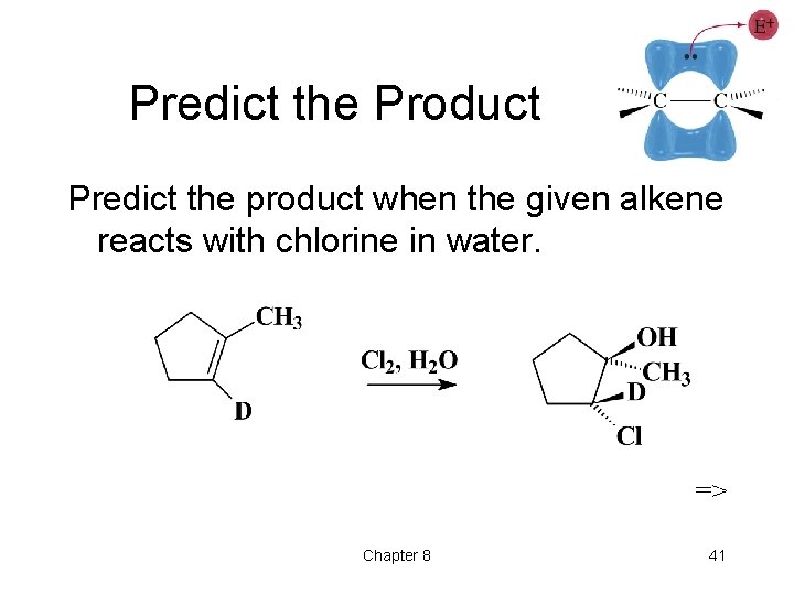 Predict the Product Predict the product when the given alkene reacts with chlorine in