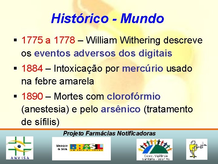 Histórico - Mundo § 1775 a 1778 – William Withering descreve os eventos adversos