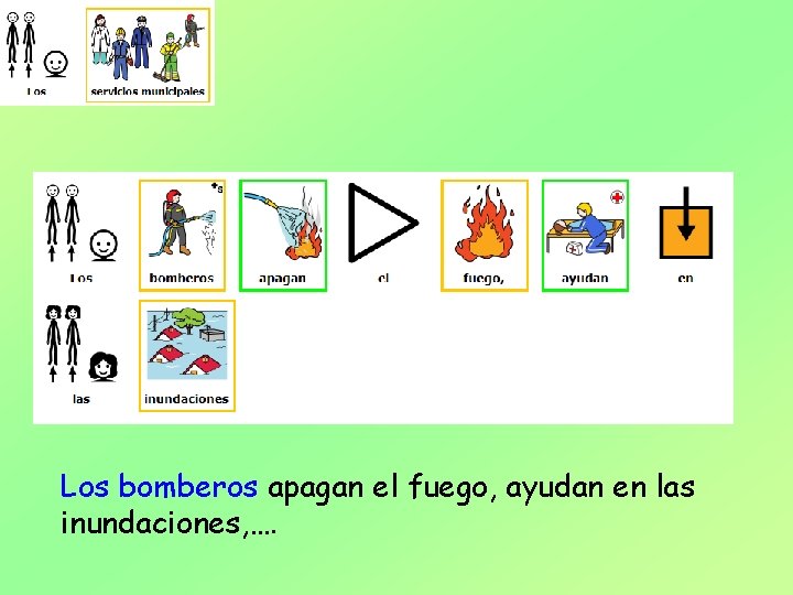 Los bomberos apagan el fuego, ayudan en las inundaciones, …. 