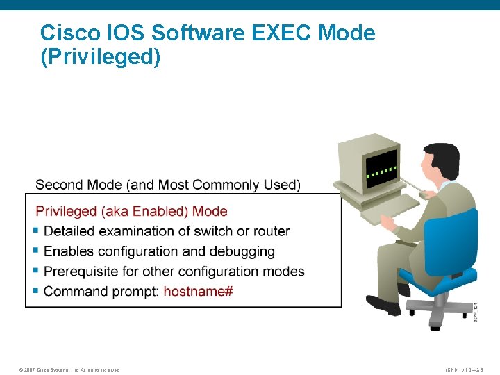 Cisco IOS Software EXEC Mode (Privileged) © 2007 Cisco Systems, Inc. All rights reserved.
