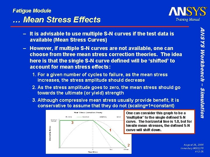 Fatigue Module … Mean Stress Effects Training Manual – However, if multiple S-N curves