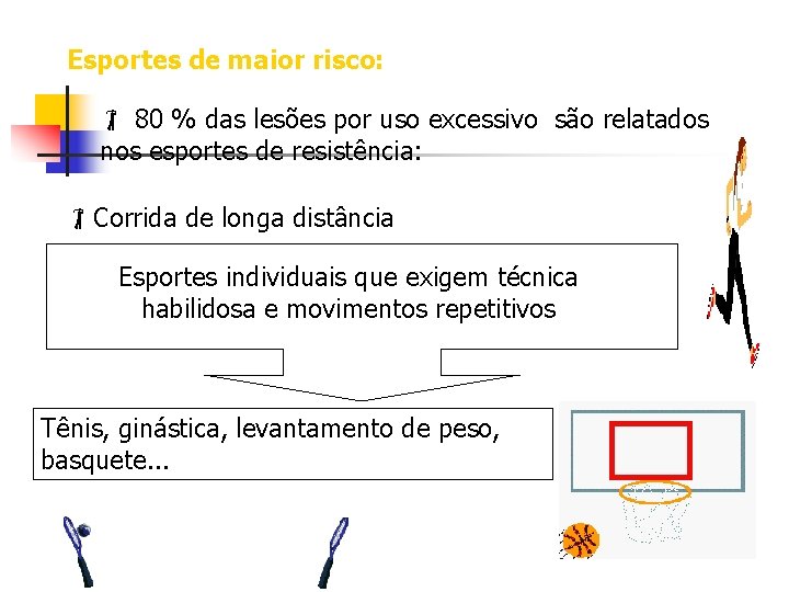 Esportes de maior risco: 80 % das lesões por uso excessivo são relatados nos