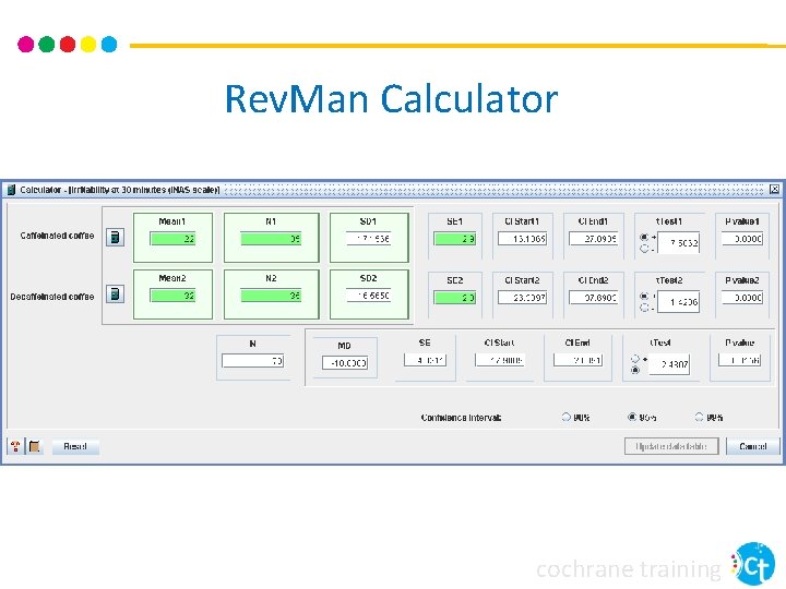 Rev. Man Calculator cochrane training 