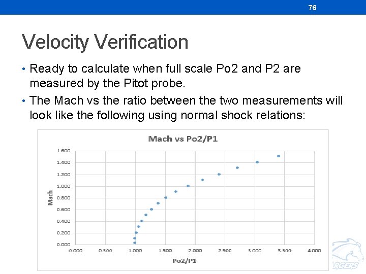 76 Velocity Verification • Ready to calculate when full scale Po 2 and P 76 Velocity Verification • Ready to calculate when full scale Po 2 and P