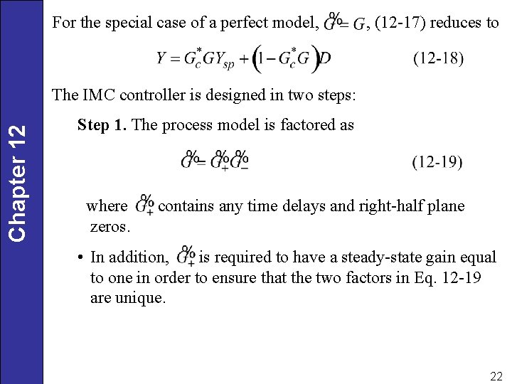 For the special case of a perfect model, , (12 -17) reduces to Chapter