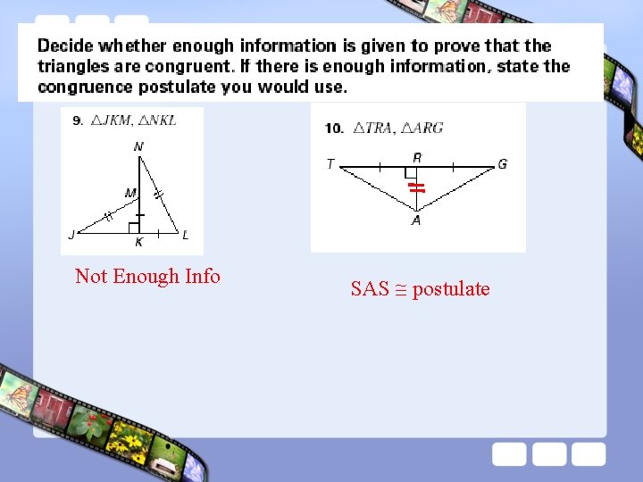 Not Enough Info SAS postulate 