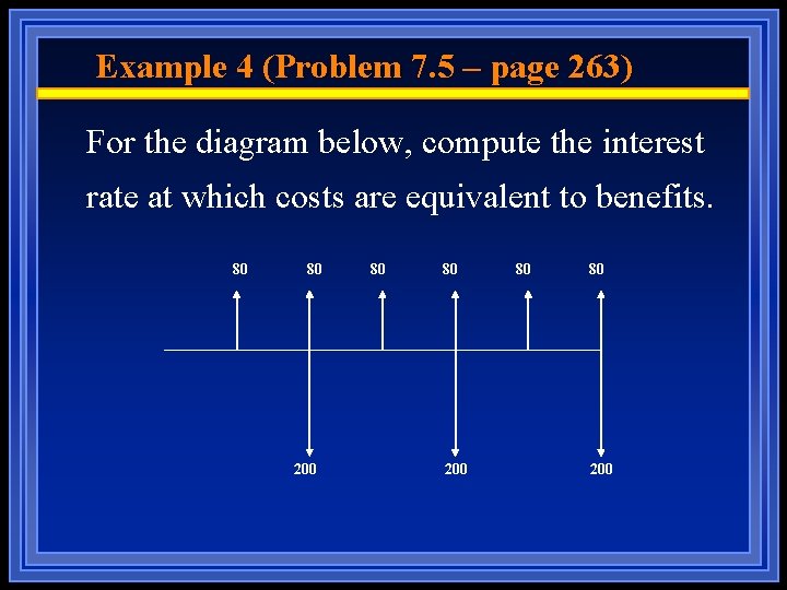 Example 4 (Problem 7. 5 – page 263) For the diagram below, compute the