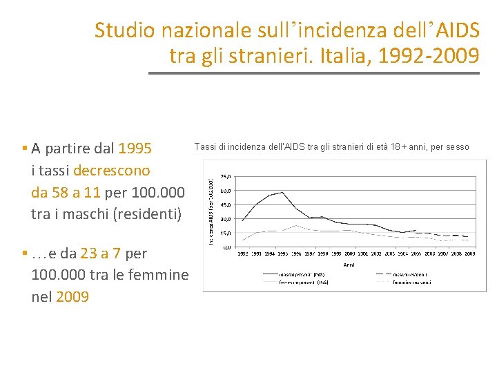 Studio nazionale sull’incidenza dell’AIDS tra gli stranieri. Italia, 1992 -2009 § A partire dal