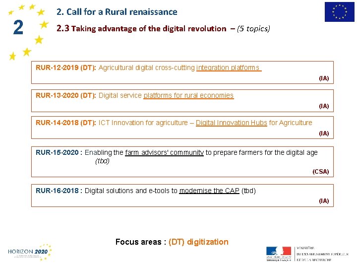 21 2. Call for a Rural renaissance 2. 3 Taking advantage of the digital