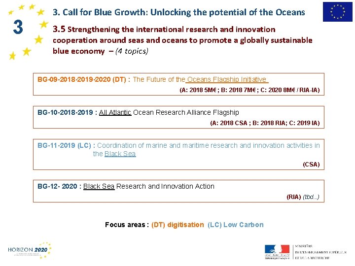 31 3. Call for Blue Growth: Unlocking the potential of the Oceans 3. 5