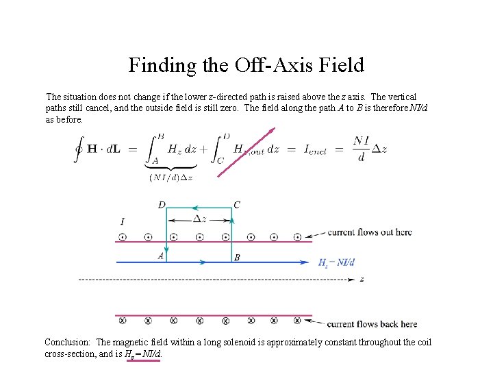 Finding the Off-Axis Field The situation does not change if the lower z-directed path
